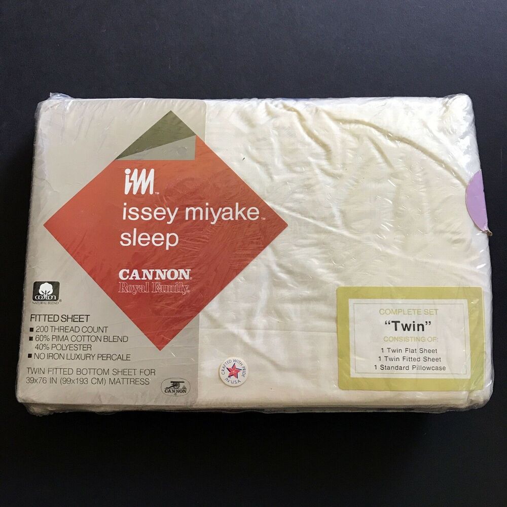 Issey Miyake Sleep Sheet Set Cannon Royal Family Floral Bundled Twin Vintage